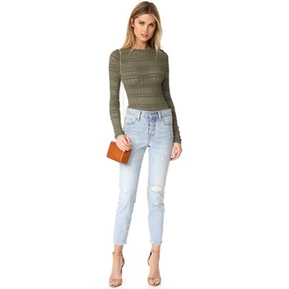 RONNY KOBO Chani Bodysuit in Olive SIZE Large - Picture 4 of 7